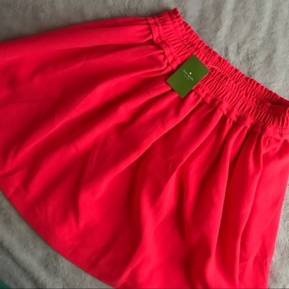kate spade Dresses & Skirts - NWT Kate Spade Crepe Gathered Skirt Geranium